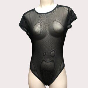 𝅺la Senza Full Mesh Short Sleeve Bodysuit Medium